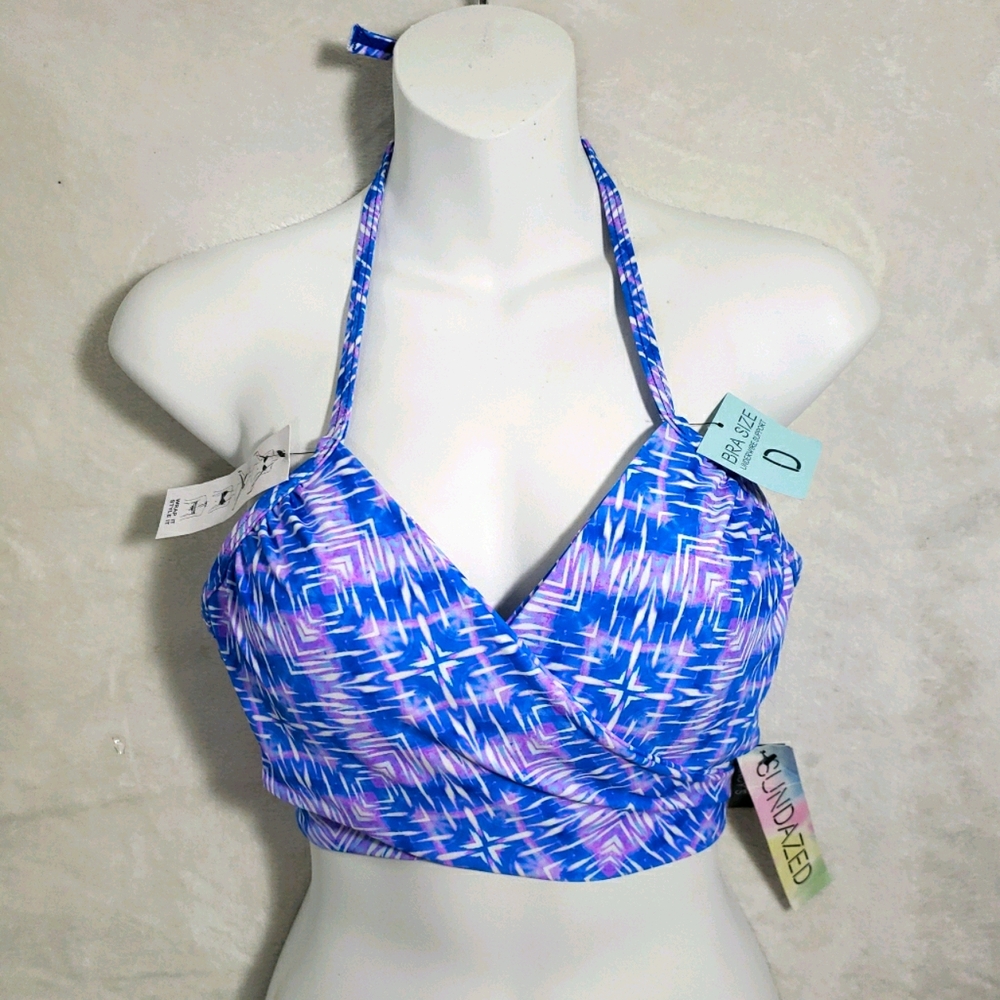 Cross Front Underwire Bikini Top NWT Cup Size 34D
